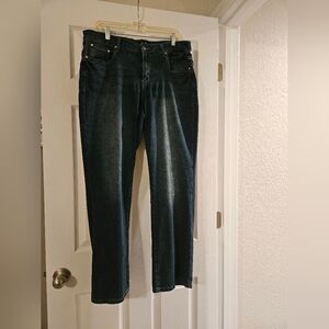 Boot cut embellished jeans